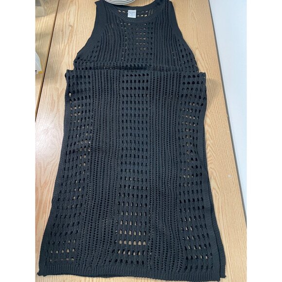 B11 New Women’s Cha Cha Swimsuit Cover Up Slits At The bottom Black size Medium - Picture 6 of 7